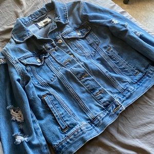Forever 21 Jean jacket w/ rips in arms